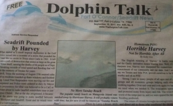 dolphin talk newspaper hurricane harvey 2017 texas gulf coast seadrift